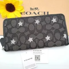 COACH 長財布 新品 ブラック 新作 シグネチャー お札入れ 小銭入れ