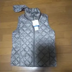 新品タグ付き★希少ユニクロベージュ キルティングベスト Mサイズ