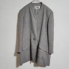 【LAPINE ROUGE】（3L）ストライプ柄丈長めジャケット/体型カバー