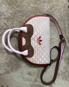 adidas ショルダーバッグ　ハンドバッグ　モノグラム　スエード