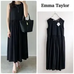 新品23SS【Emma Taylor】 リネンタッチギャザーフレアワンピースのサムネイル
