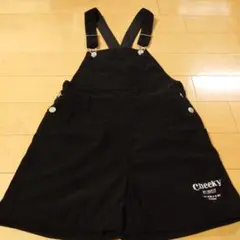 BY LOVEIT 黒 ショートパンツ オーバーオール 160