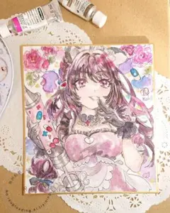 猫*山様 女の子の手描きオリジナルイラスト アナログ 小悪魔ナース❤️