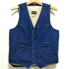 USA製 ラングラーデニムベスト ボア Wrangler アメリカ古着 アメカジ
