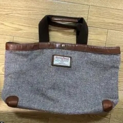 Harris Tweed トートバッグ ウール グレー系
