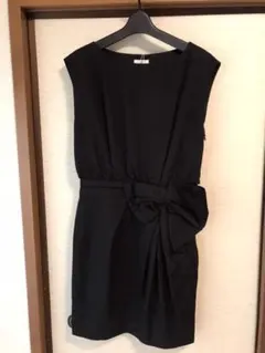 新品⭐️LANVIN en Blue★ミニ丈コクーンシルエットワンピース★ブラック