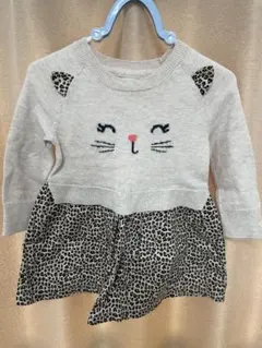 baby GAP 猫モチーフ ニットワンピース 12-18ヶ月
