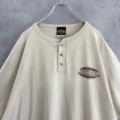 90s USA製ハーレーHarley-Davidsonヘンリーネック半袖Tシャツ