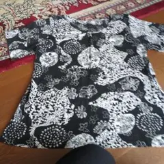 花柄　和柄　レトロ　コットン　アロハシャツ半袖Tシャツ　大きめサイズ