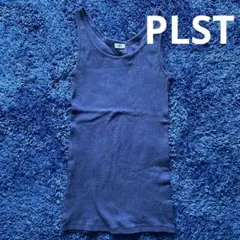 PLST プラステ　ネイビー　タンクトップ　インナー　リブ　ノースリーブのサムネイル