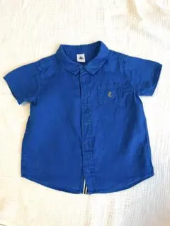 Petit bateau 36m95cm 半袖シャツ 胸ポケット付き プチバトー