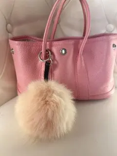 ピンク レザー ハンドバッグ ショルダーストラップ付き 牛革