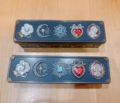 お菓子 空缶 宝石 小物入れ ビジュー缶 2点セット