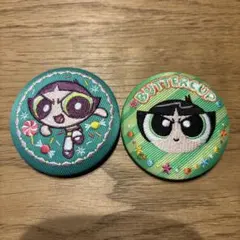 パワーパフガールズ　刺繍缶バッジ　バターカップ