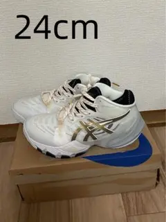 ASICS バレーボールシューズ ホワイト　メタライズほぼ未使用27.5cm 再入荷 アシックス バレーボールシューズ 『METARISE 』数量限定