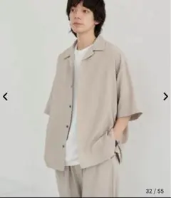 ラスト1点新品未使用●coen●リネンライク●セットアップ●シャツ●パンツ