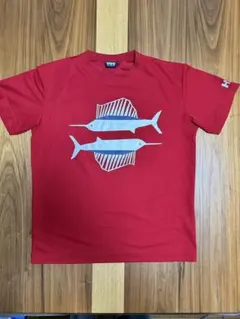 HH（Helly Hansen）魚グラフィック Tシャツ M サイズ レッド