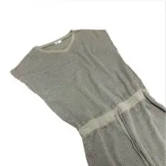 ビラボン　ノースリーブワンピース　M オリーブグリーン　ウエストリボン　マキシ丈