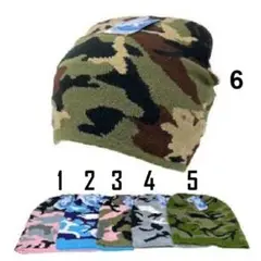 Camo Beanie(約20cm)ミリタリー迷彩カモ　ニットキャップ/ビーニー