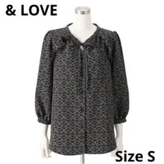 & LOVE アンドラブ　気分華やぐ大人フェミニンカフタントップス　美品　 Sのサムネイル