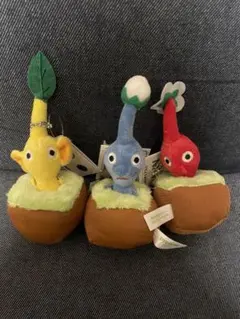 ピクミン　引っこ抜きぬいぐるみマスコット　ぬいぐるみ　キーホルダー　全３種セット