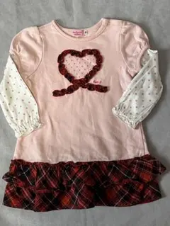 ホットビスケッツ　長袖トップス　90 ハート刺繍ミキハウス 女の子