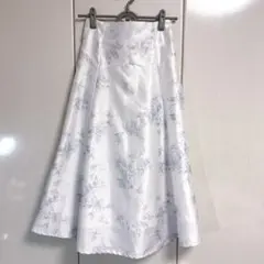 tocco♡バックレースアップフラワープリントフレアスカート