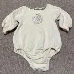 アイボリー 長袖ロンパース 80cm