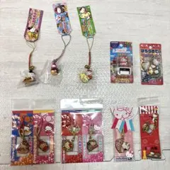 ご当地ハローキティ根付ストラップ等まとめ売り9点セット