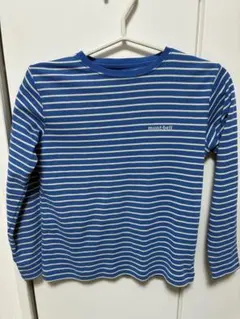 mont-bell 長袖カットソー 140 青と白のストライプ