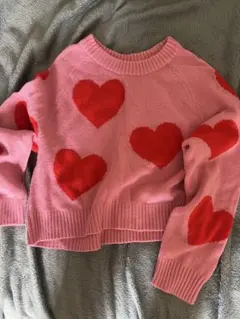 ハート柄ピンクセーター Sサイズ H&M
