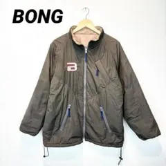 訳あり　BONG リバーシブル　ダウンジャケット　カーキ　ベージュ　作業着