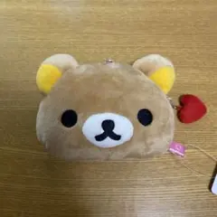 未使用　リラックマ　パスケース　ポケット付き　リール付き　ぬいぐるみ　ミニポーチ