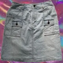 Y2K 平成ギャル 00s 膝丈 デニム スカート