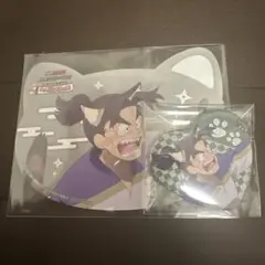 忍たま乱太郎 ナンジャタウン 潮江文次郎　缶バッジ　猫型カード