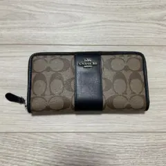 COACH シグネチャー ラウンドファスナー 長財布