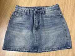 韓国 高速ターミナル グリッター デニムスカート