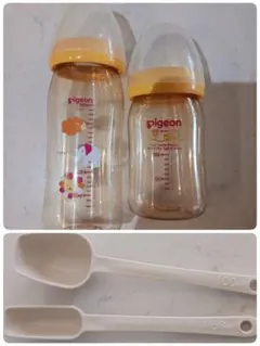 おまけ付 哺乳瓶 240ml 160ml プラ 母乳実感 計量スプーン ピジョン