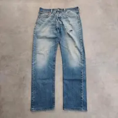 リーバイス501 Levis W33 鬼ヒゲ ハチノス 青 古着 23230