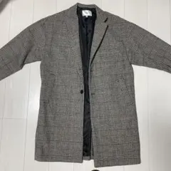 チェック柄 チェスターコート グレー系のサムネイル