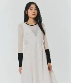 ユナイテッドトウキョウ　バルーンクリアジャンパースカート｜防シワ/春服のサムネイル