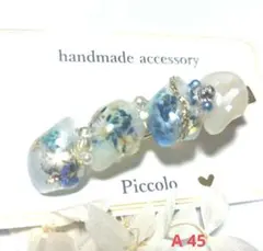 新春セール 花雫 押し花 パール レジン ヘアクリップ ヘアピン ハンドメイド