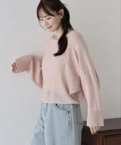 BLUEEAST メッシュドルマンサマーニット