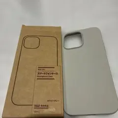 MUJI スマートフォンケース ホワイトグレー
