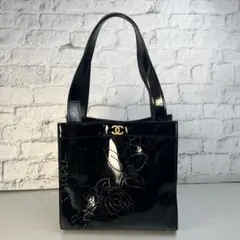 CHANELココマーク カメリアハンドバッグ A-12104