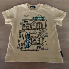 美品 KLÄDSKAP 電車 恐竜 プリント 刺繍 Tシャツ 90のサムネイル