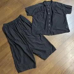 ワイズフォーリビング コットンシルクシャツサルエルパンツ セットアップ