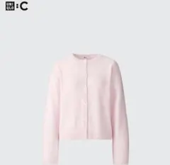 カシミヤクルーネックショートカーディガン