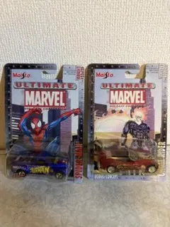 MARVEL ミニカー 2台 未開封セット　ゴーストライダースパイダーマン