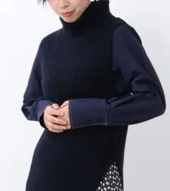 □美品 UNTITLED アンタイトル スリークタイプライターハイネック 